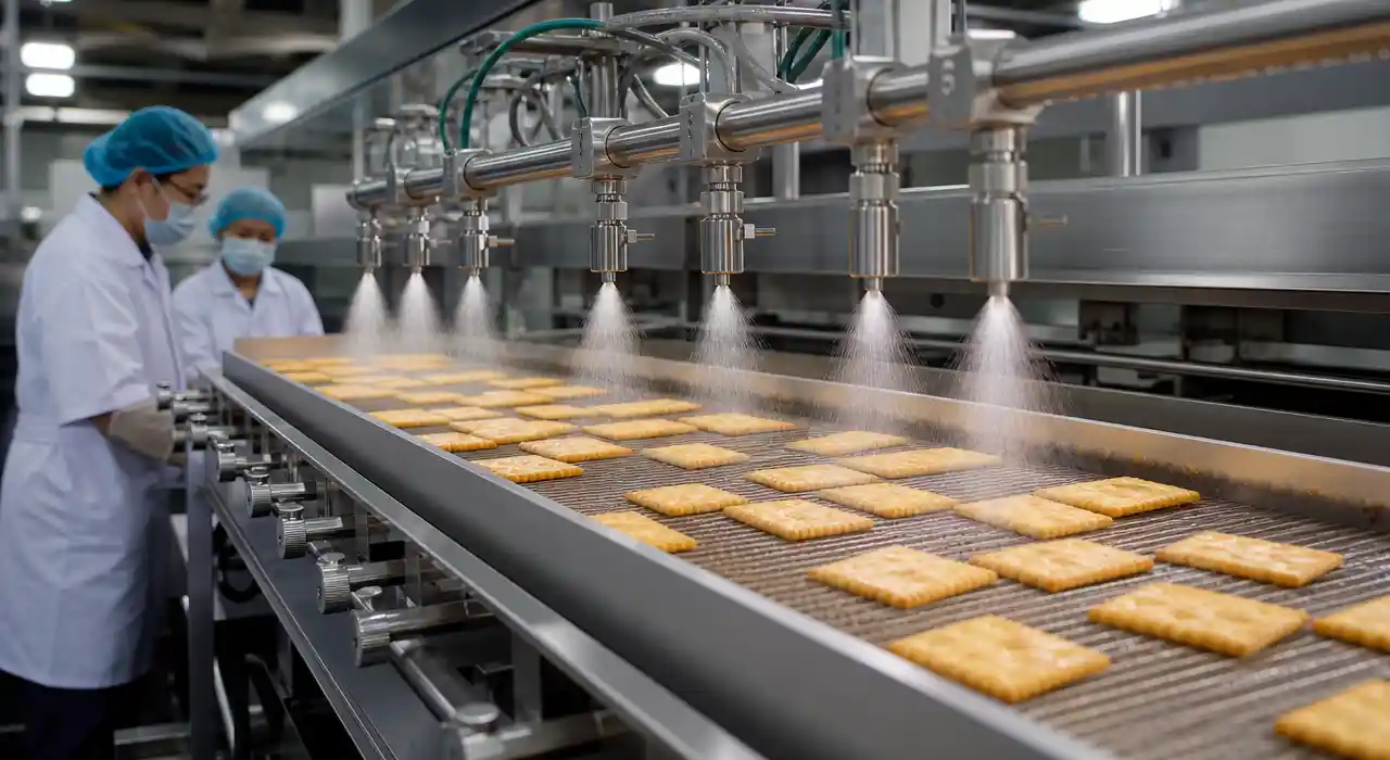 Food additive spraying